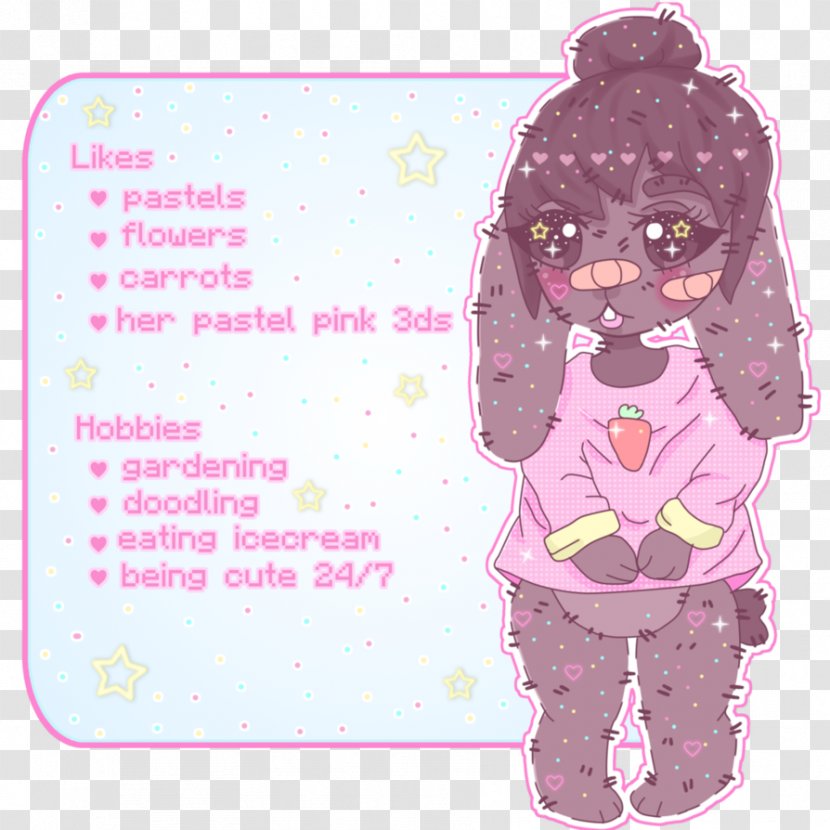 Cartoon Pink M Character - Text - Bun Transparent PNG