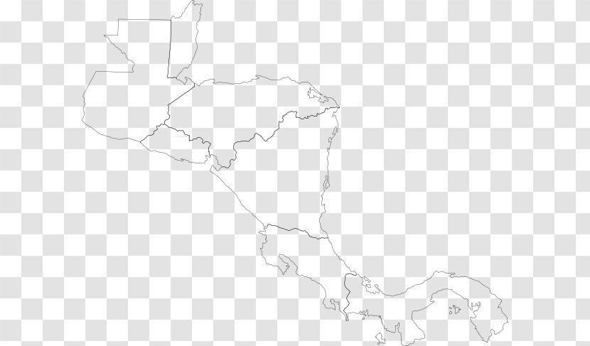 Line Art Coloring Book - Monochrome - Political Map Transparent PNG