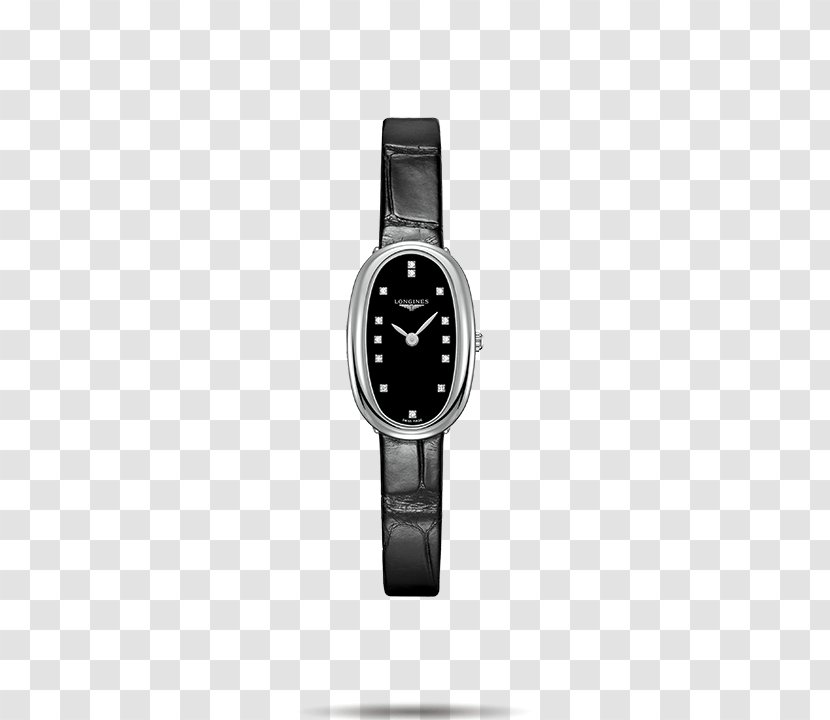 Saint-Imier Longines Watch Quartz Clock Dial - Woman - Black Female Form Watches Transparent PNG