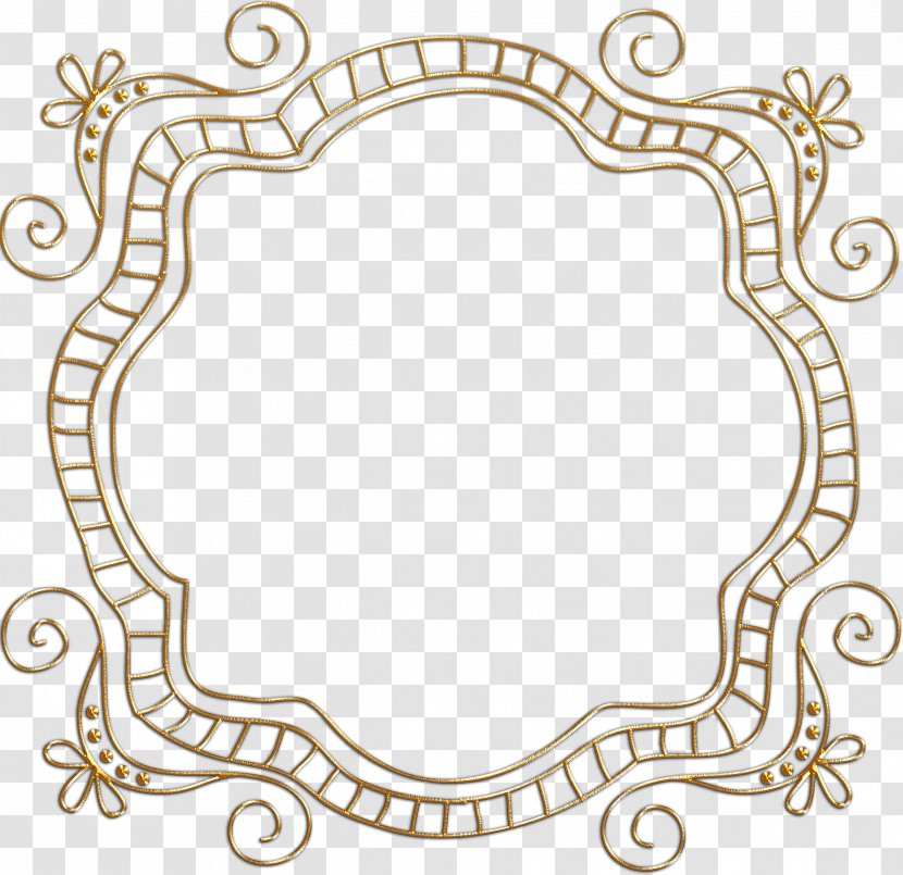 Clip Art - Black And White - Gold Frame Transparent PNG