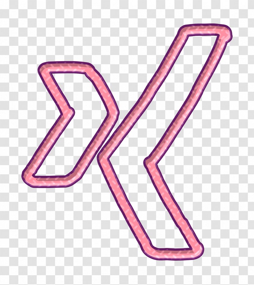 Logo Icon Xing - Pink Transparent PNG