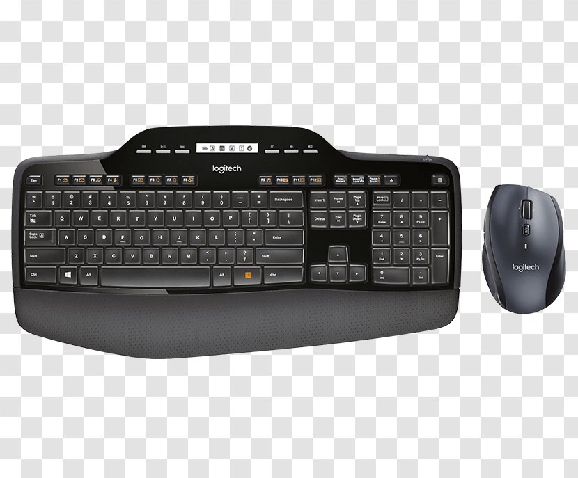 Computer Keyboard Mouse Logitech Wireless Desktop Computers - Laptop Part Transparent PNG