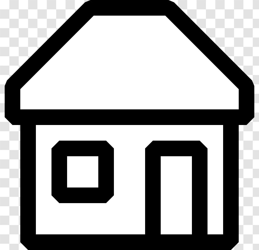 House Clip Art - Black And White Transparent PNG