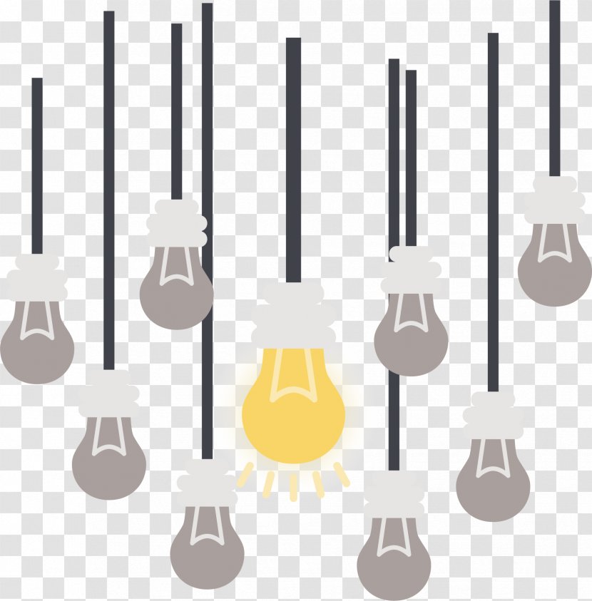 Incandescent Light Bulb Lamp Fixture - Typeface - Yellow Transparent PNG