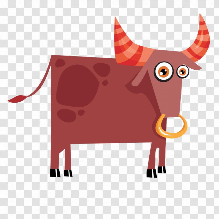 Bovine Bull Clip Art Cartoon Livestock - Horn - Cowgoat Family Transparent PNG