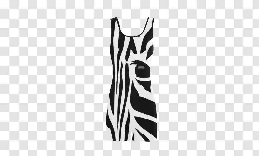 Zebra White Neck Throw Pillows Sleeve - Black - Animal Stripes Transparent PNG