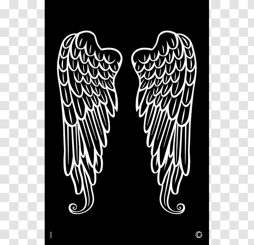 Stencil Airbrush Schablone Tattoo - Art - Angel Wings Transparent PNG