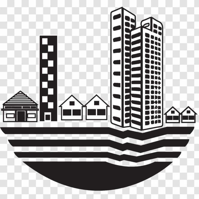 Black & White - Residential Area - M Building Logo Font Home Transparent PNG