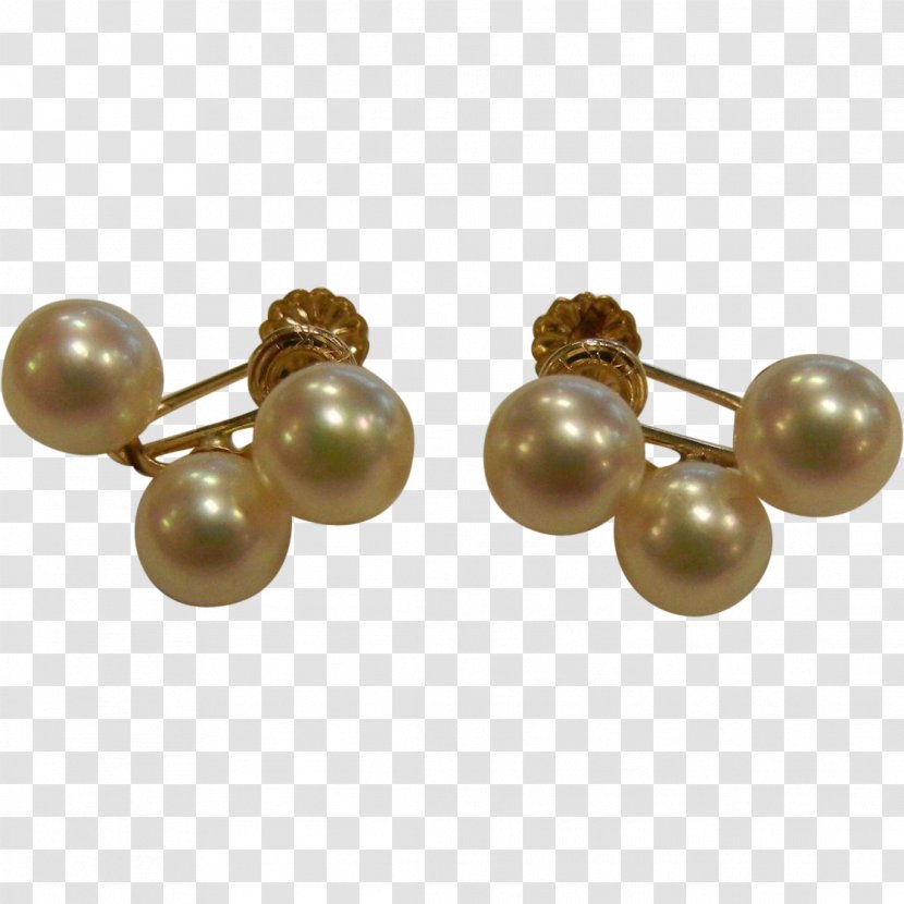 Cultured Pearl Earring Gold Tahitian - Fashion Accessory Transparent PNG