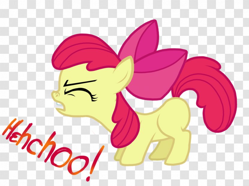 Apple Bloom Sneeze Applejack Pony Cutie Mark Crusaders - Watercolor Transparent PNG