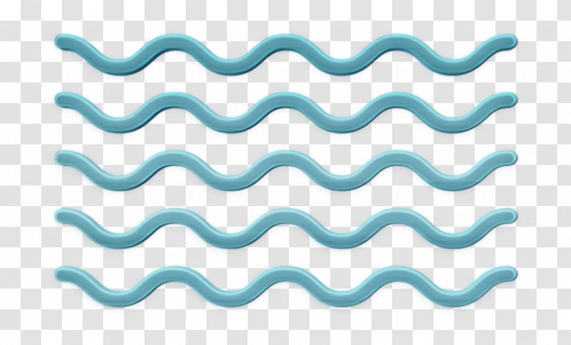 Sea Waves Icon Summer Set Water - Pink - Turquoise Transparent PNG