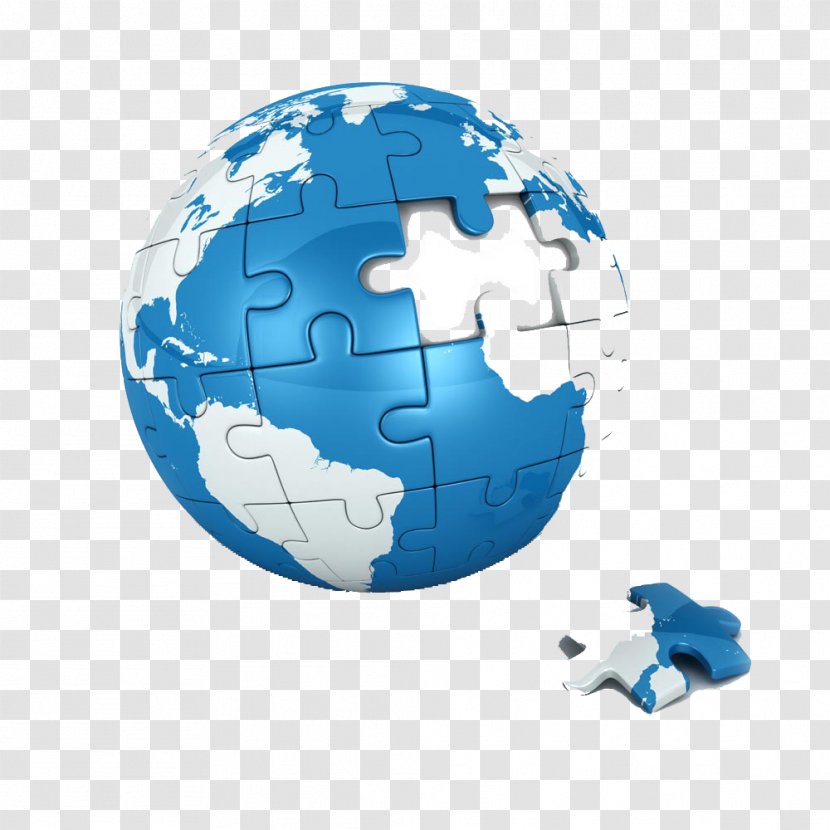 Earth Jigsaw Puzzle Globe Stock Photography - Fotosearch - Blue HD Free Buckle Creative Boundaries Transparent PNG