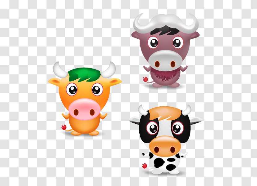 Cattle Ox Clip Art - Ico - Cartoon Cow Transparent PNG