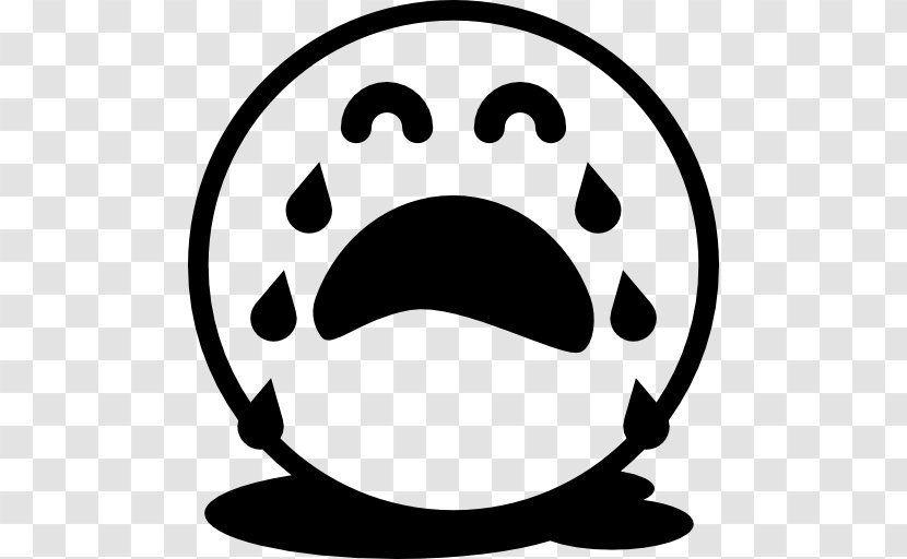 Emoticon Black & White Smiley - Baby Crying Transparent PNG
