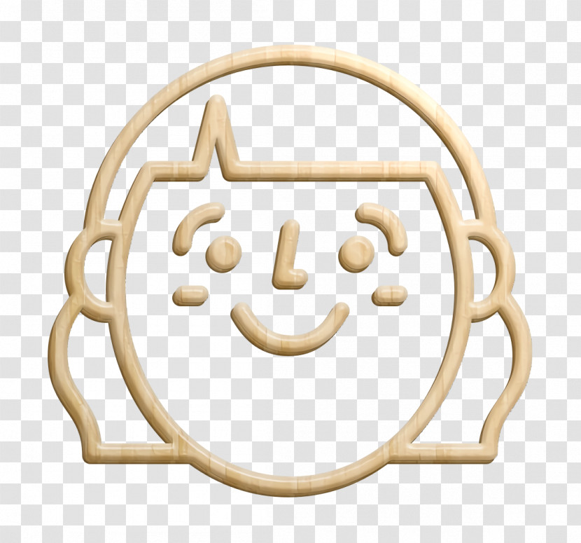 Emoji Icon Woman Icon Happy People Outline Icon Transparent PNG