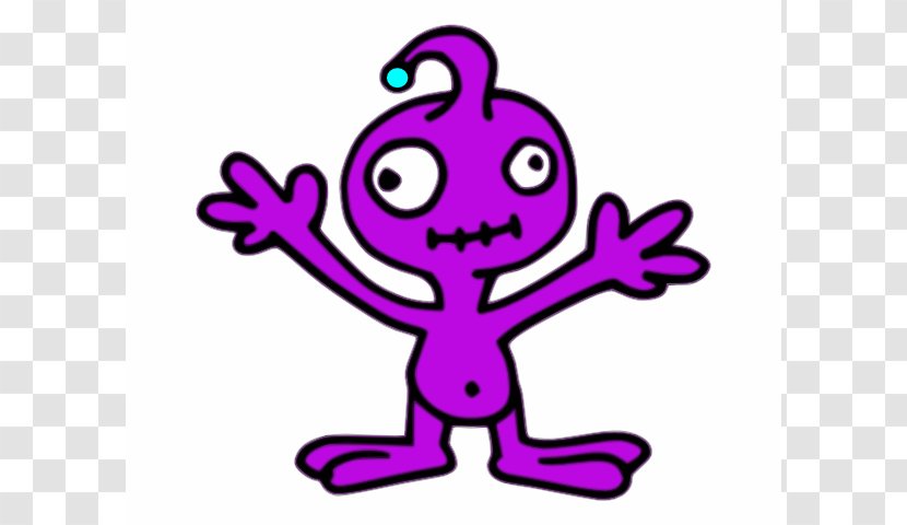 Alien Extraterrestrial Life Cartoon Clip Art - Frame - Purple People Cliparts Transparent PNG