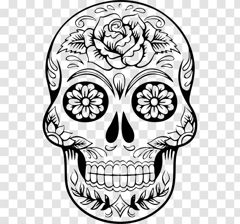 Calavera Skull Day Of The Dead Clip Art - Mexican Cuisine - Sugar Skulls Transparent PNG