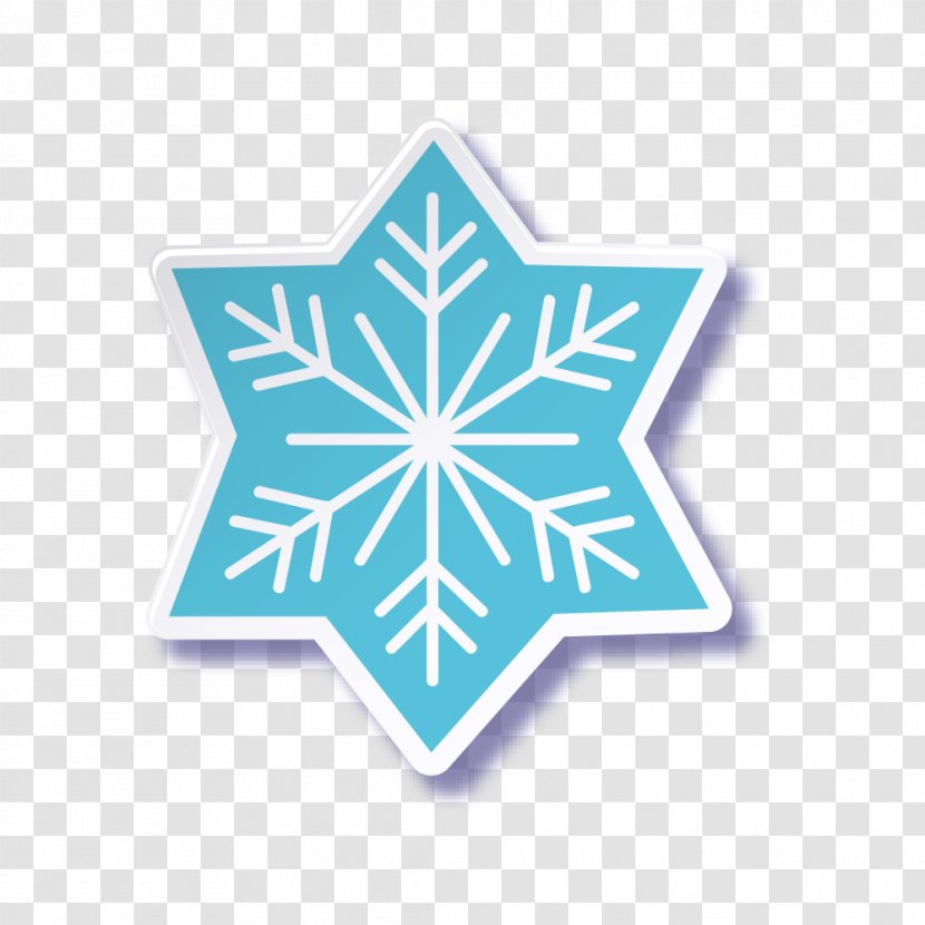 Download Clip Art - Shutterstock - Hexagon Blue Snowflake Transparent PNG