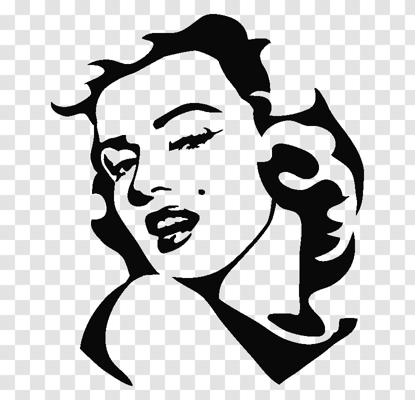 Stencil Wall Decal Sticker Actor - Smile - Monroe Vector Transparent PNG