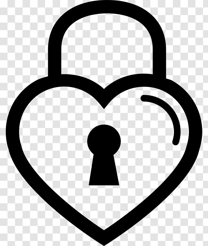 Lock Heart Key Drawing Clip Art - Padlock Transparent PNG