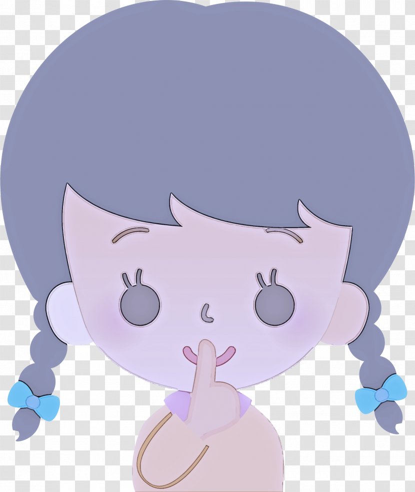 Cartoon Nose Purple Clip Art Animation - Fictional Character - Smile Transparent PNG