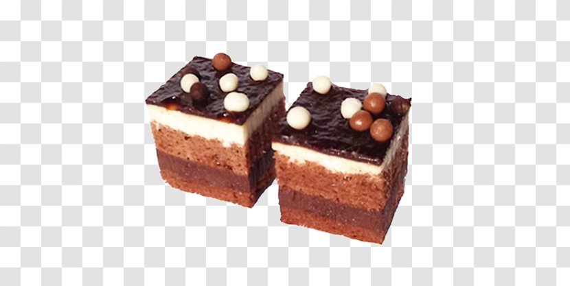 Chocolate Brownie Fudge Cake Truffle - Petit Four - Drizzle Transparent PNG