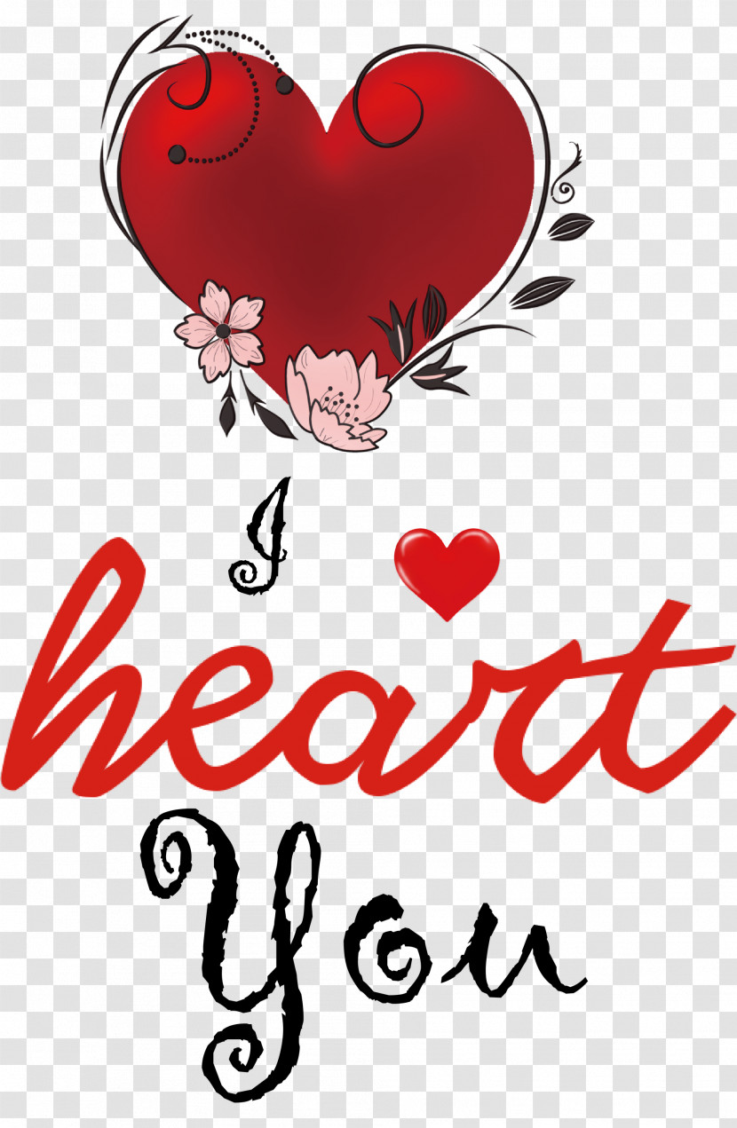 I Heart You Valentines Day Love Transparent PNG