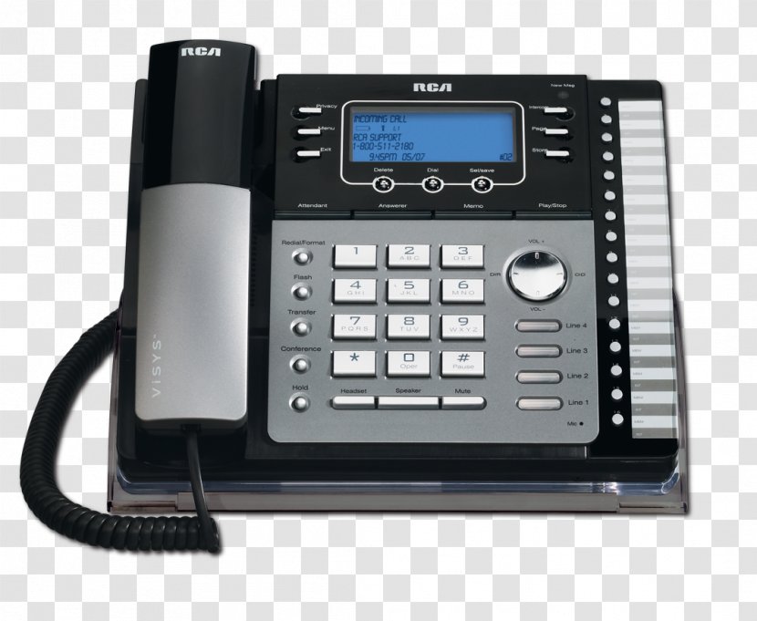 Telephone Home & Business Phones Answering Machines Speakerphone Handset - Caller Id - ID Transparent PNG