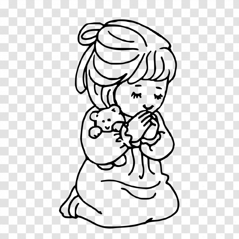 Prayer Child Coloring Book Bible Clip Art - Watercolor Transparent PNG