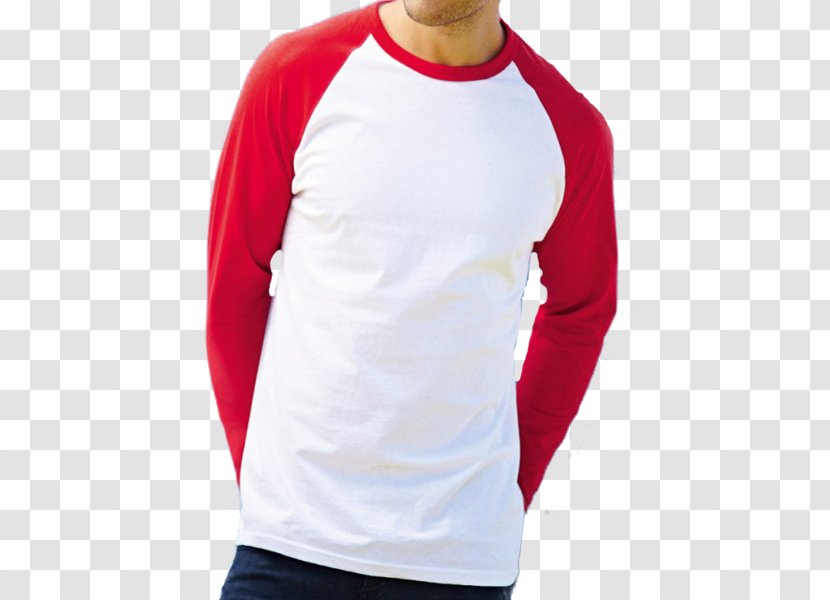 Long-sleeved T-shirt Raglan Sleeve Bluza - Textile - Red Plums Transparent PNG