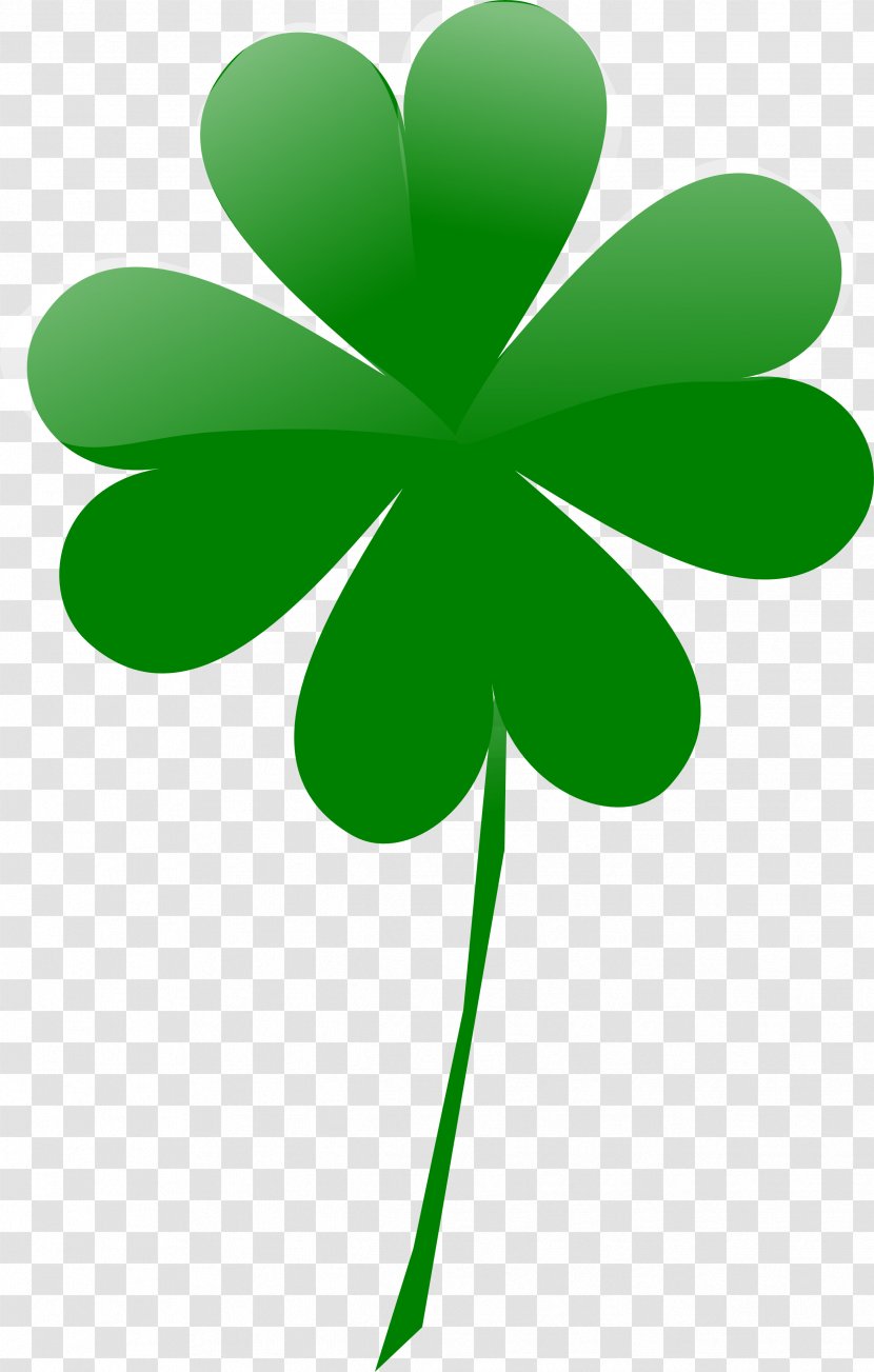 Four-leaf Clover Shamrock Clip Art - Plant Stem Transparent PNG