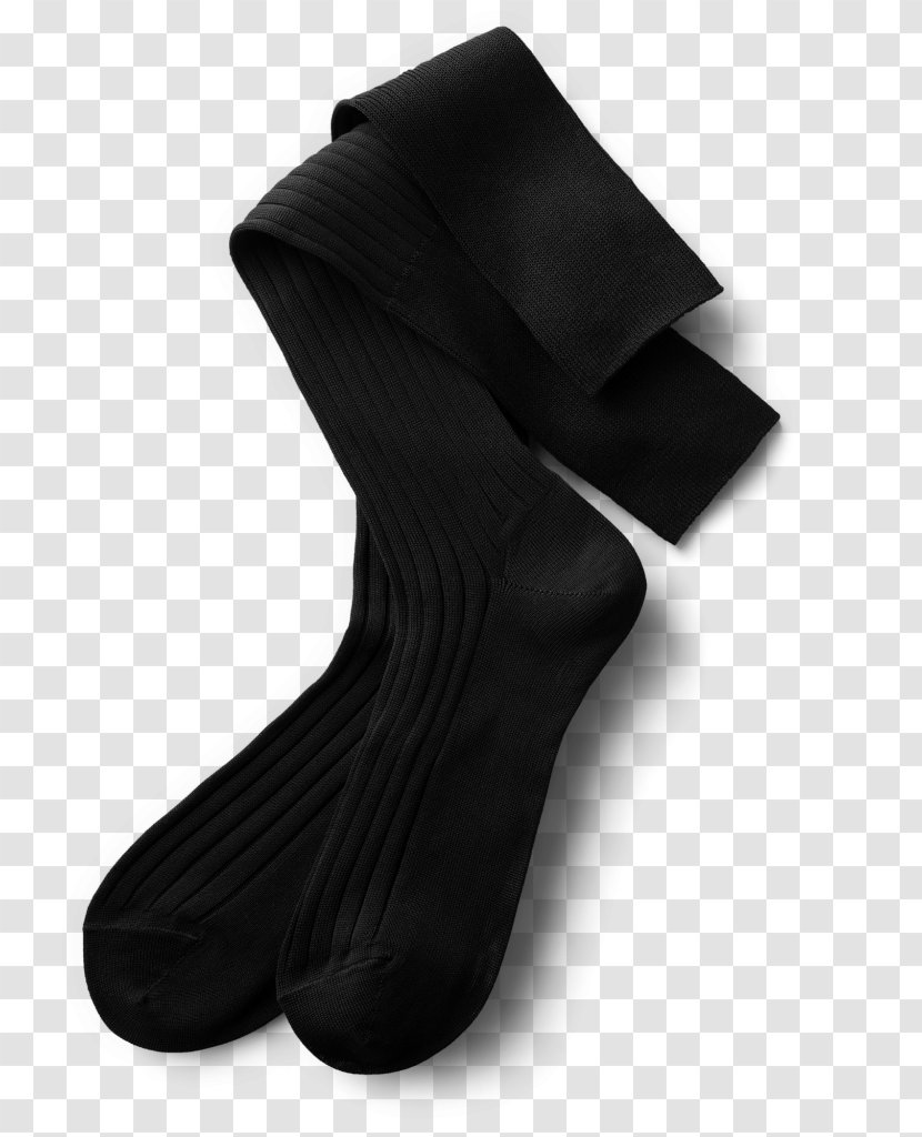 Knee Highs Dress Socks Fil D´Ecosse - Walking - Black Transparent PNG