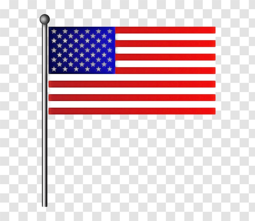 Flag Of The United States Line Rectangle Day (usa) - Usa Transparent PNG