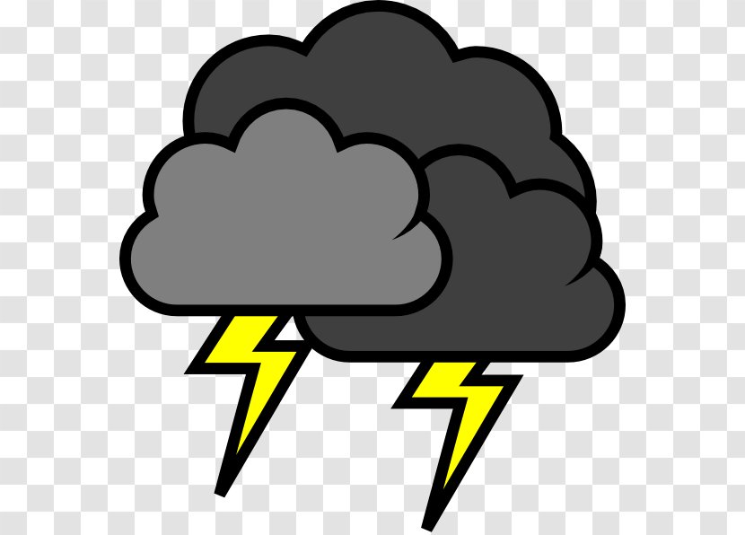 Thunderstorm Lightning Cloud Clip Art - Yellow - Transparent Weather Cliparts Transparent PNG