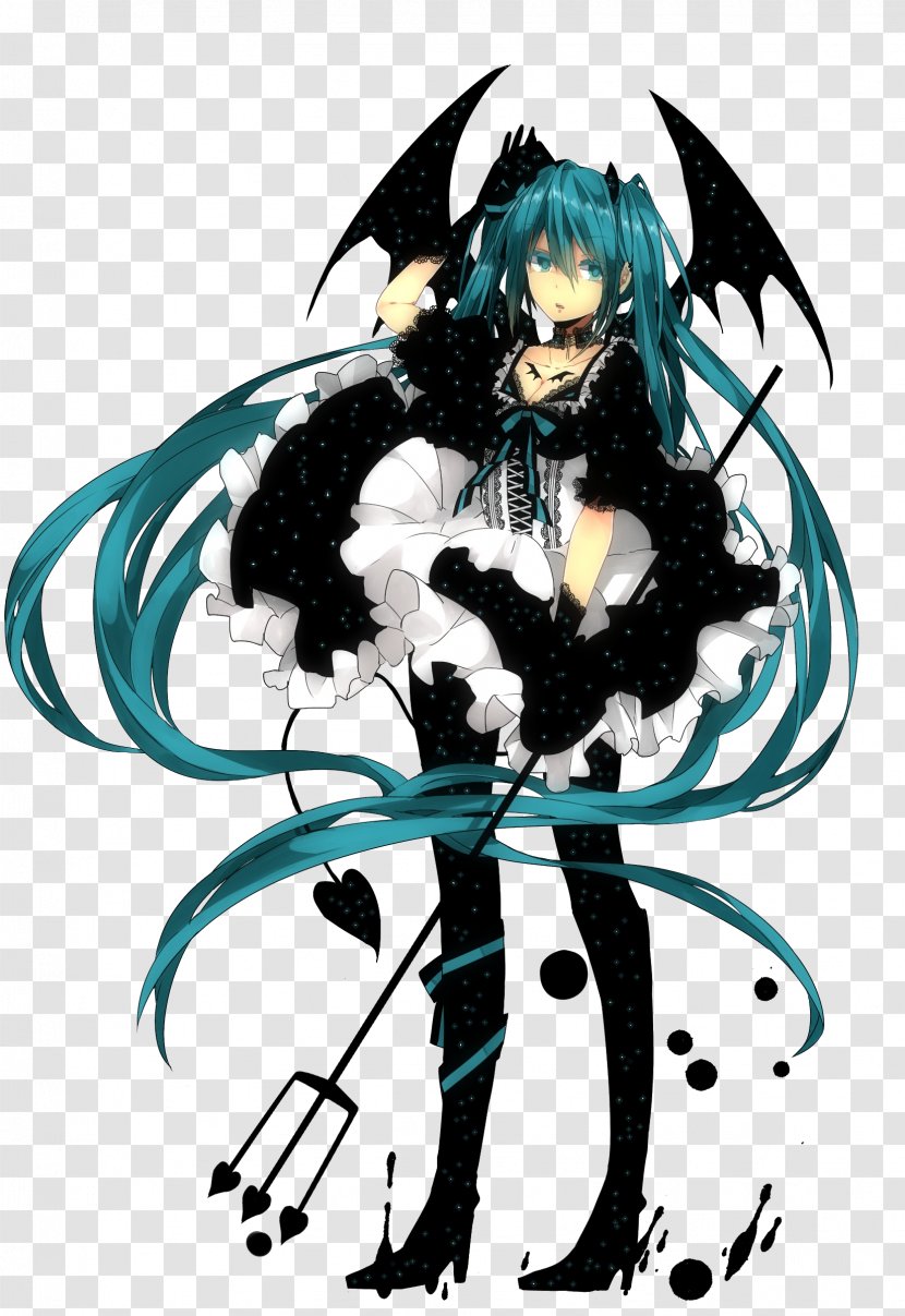 Hatsune Miku Vocaloid Sweet Devil Kagamine Rin/Len Pixiv - Watercolor Transparent PNG