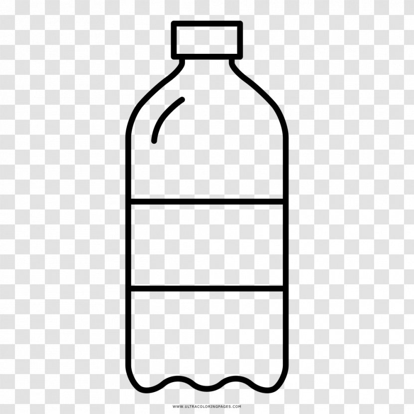 Fizzy Drinks Water Bottles Drawing Coloring Book - Black - Bottle Transparent PNG