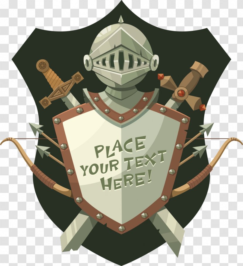 Middle Ages Knight Shield Helmet - Vector And The Sword Transparent PNG