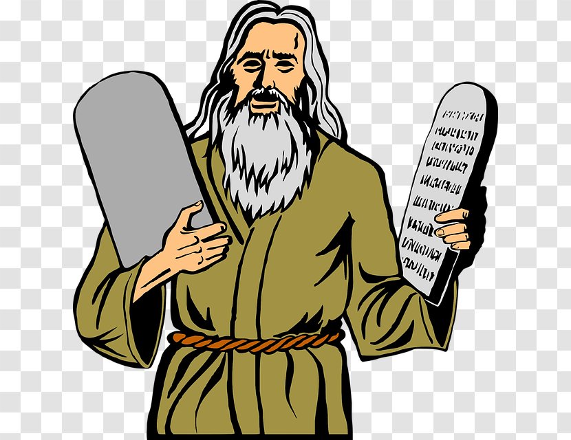 Moses Bible Biblical Mount Sinai Horeb - Human Behavior - Ten Commandments Transparent PNG