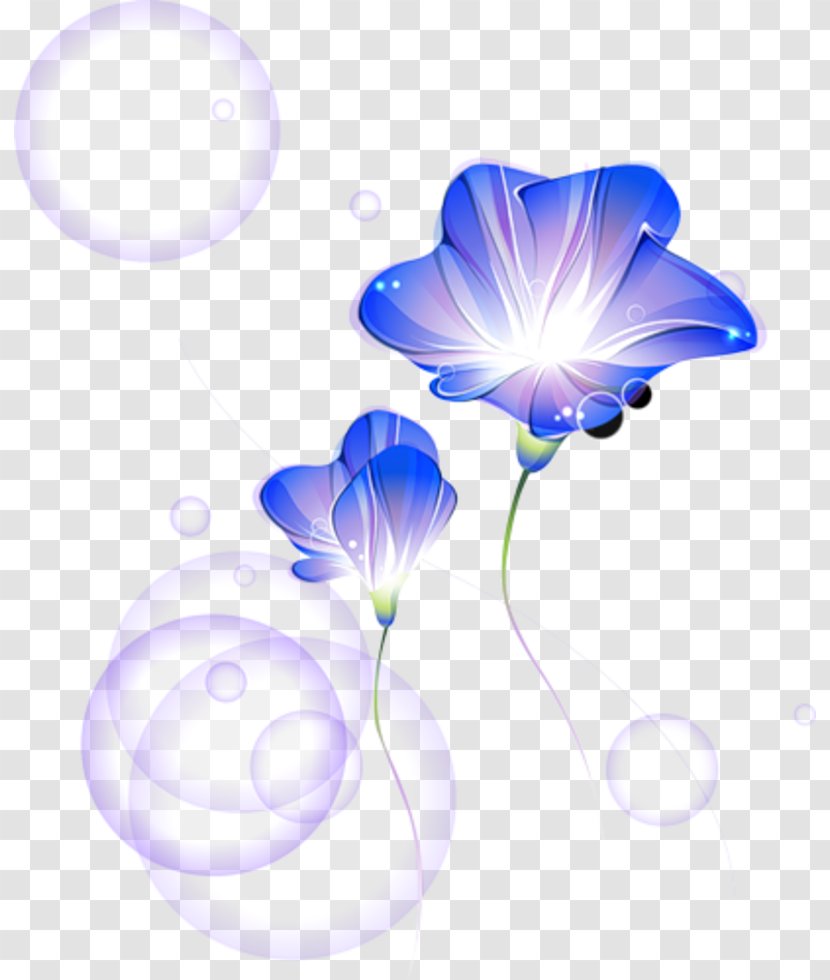 Flower Petal Clip Art - Blue Transparent PNG