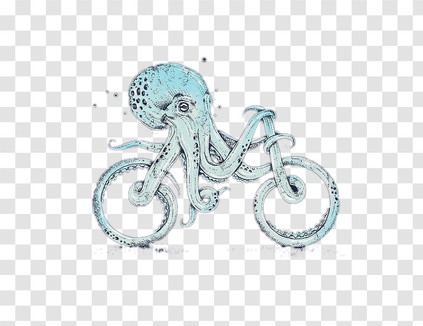 Octopus Card Creativity Illustration - Body Jewelry - Creative IllustrationOctopus Bike Transparent PNG