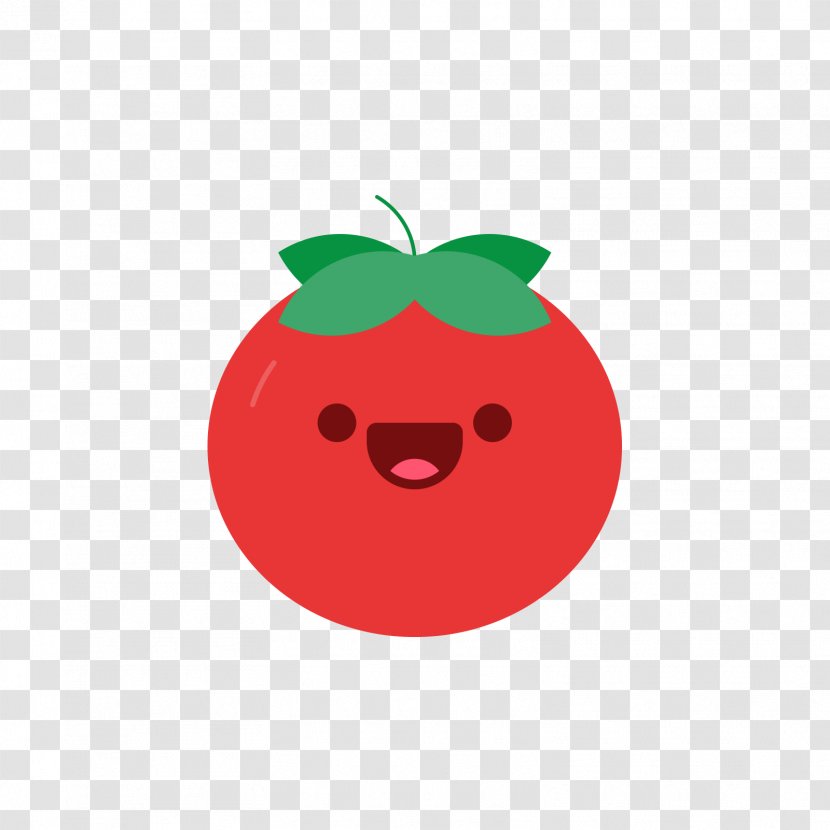 Tomato Red Cartoon - Strawberry - Smiley Transparent PNG