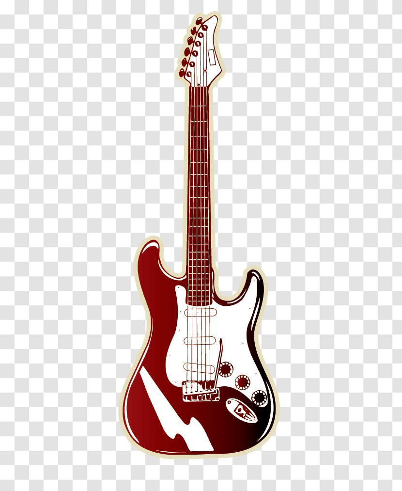 Fender Stratocaster Electric Guitar Musical Instrument - Vector Transparent PNG