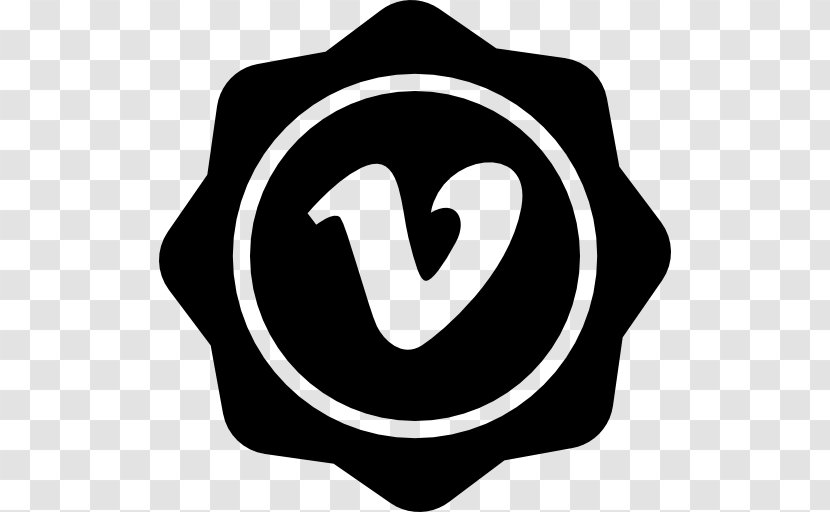 Logo Social Media Vimeo - Black And White Transparent PNG