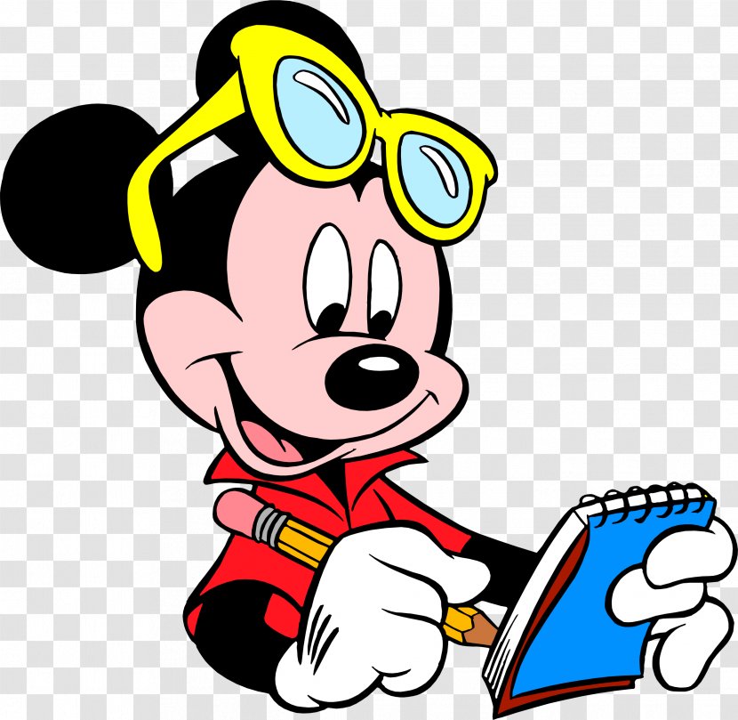 Mickey Mouse Child Verb Writing Kindergarten - Cartoon Transparent PNG