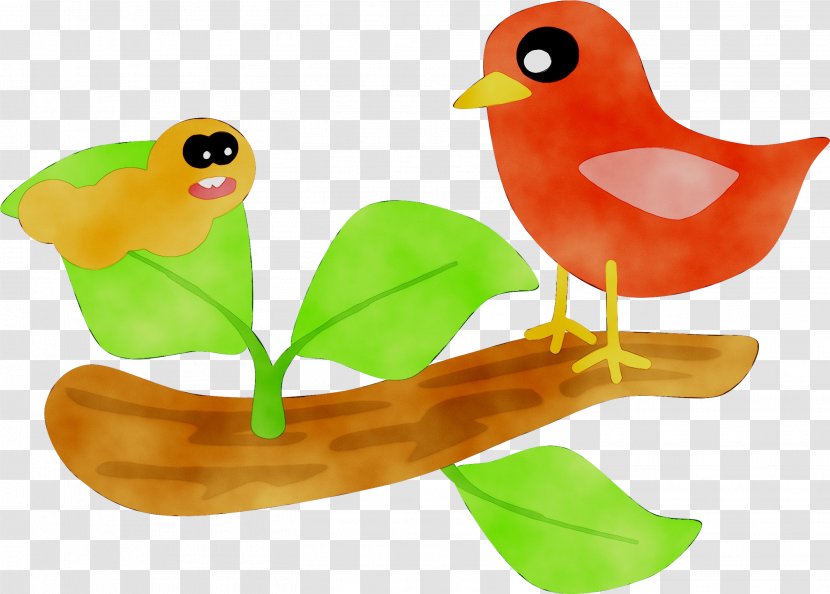 Worm Clip Art Vector Graphics Cartoon Image - Flower - Perching Bird Transparent PNG