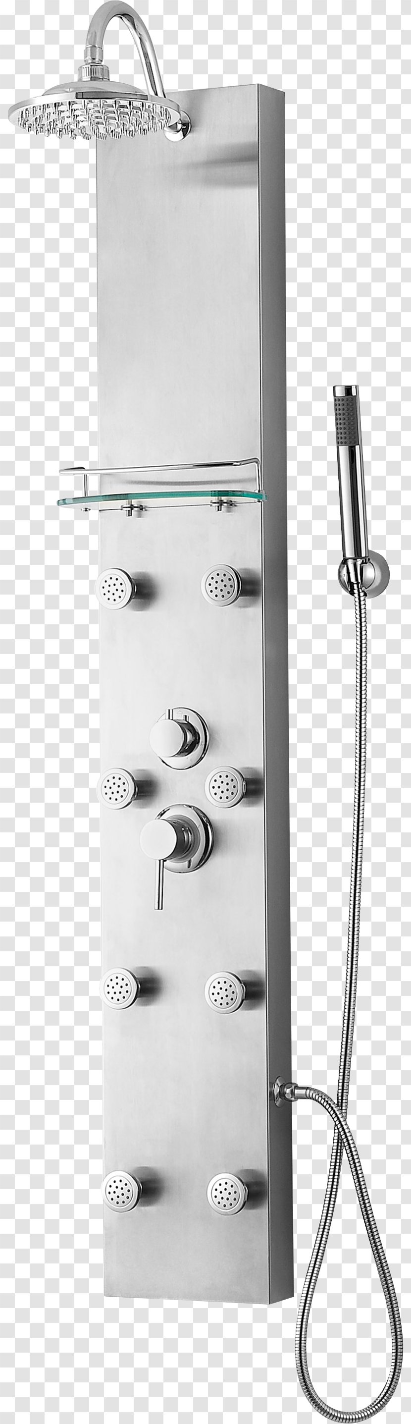 Faucet Handles & Controls Shower Thermostatic Mixing Valve Stainless Steel Spray - Bathroom Accessory - Wall Shelves Transparent PNG