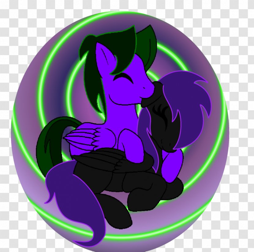 Horse Cartoon Sphere Character - Violet Transparent PNG