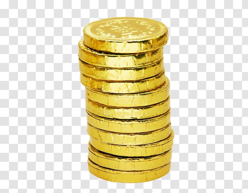 Gold Coin Chocolate - Brass - Coins Transparent PNG