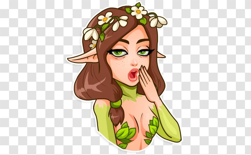 Telegram Sticker Nymph Fairy Clip Art - Tree Transparent PNG