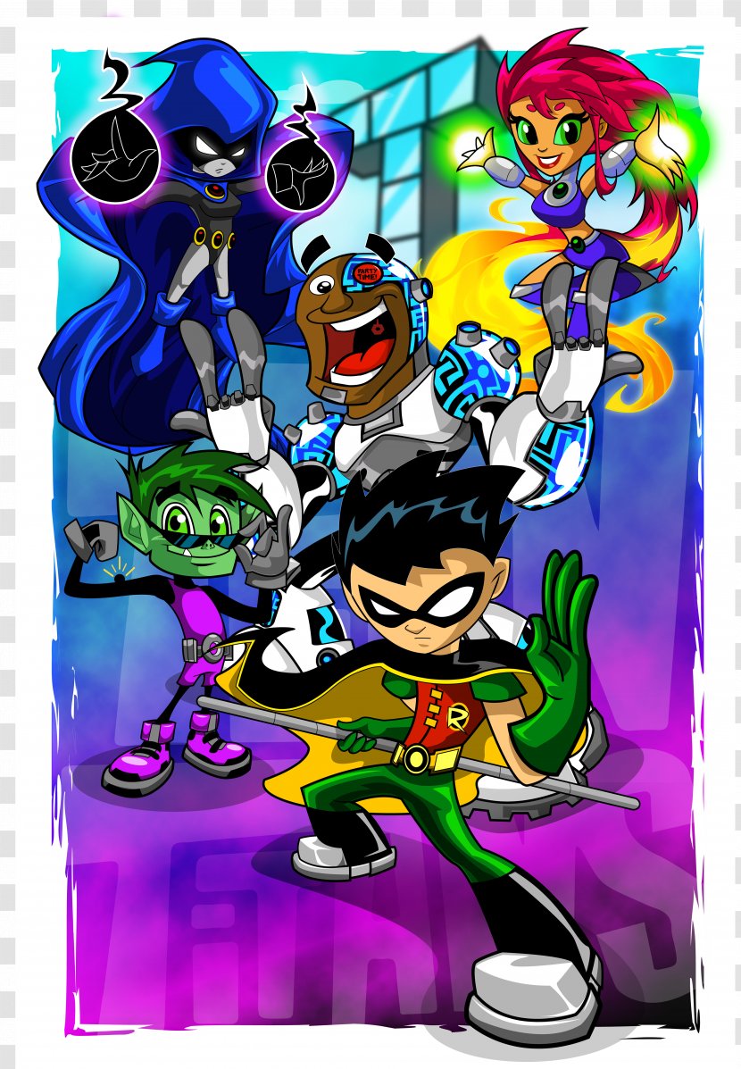 Fiction Cartoon Character - Teen Titans Cyborg Transparent PNG